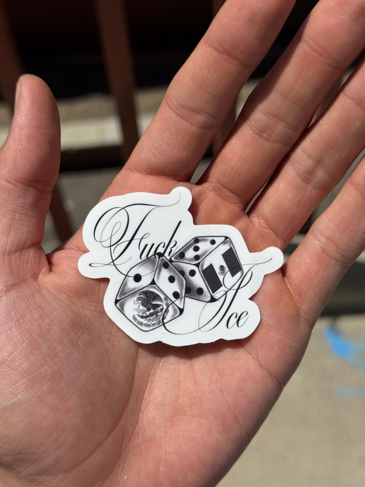 Fuck ice sticker