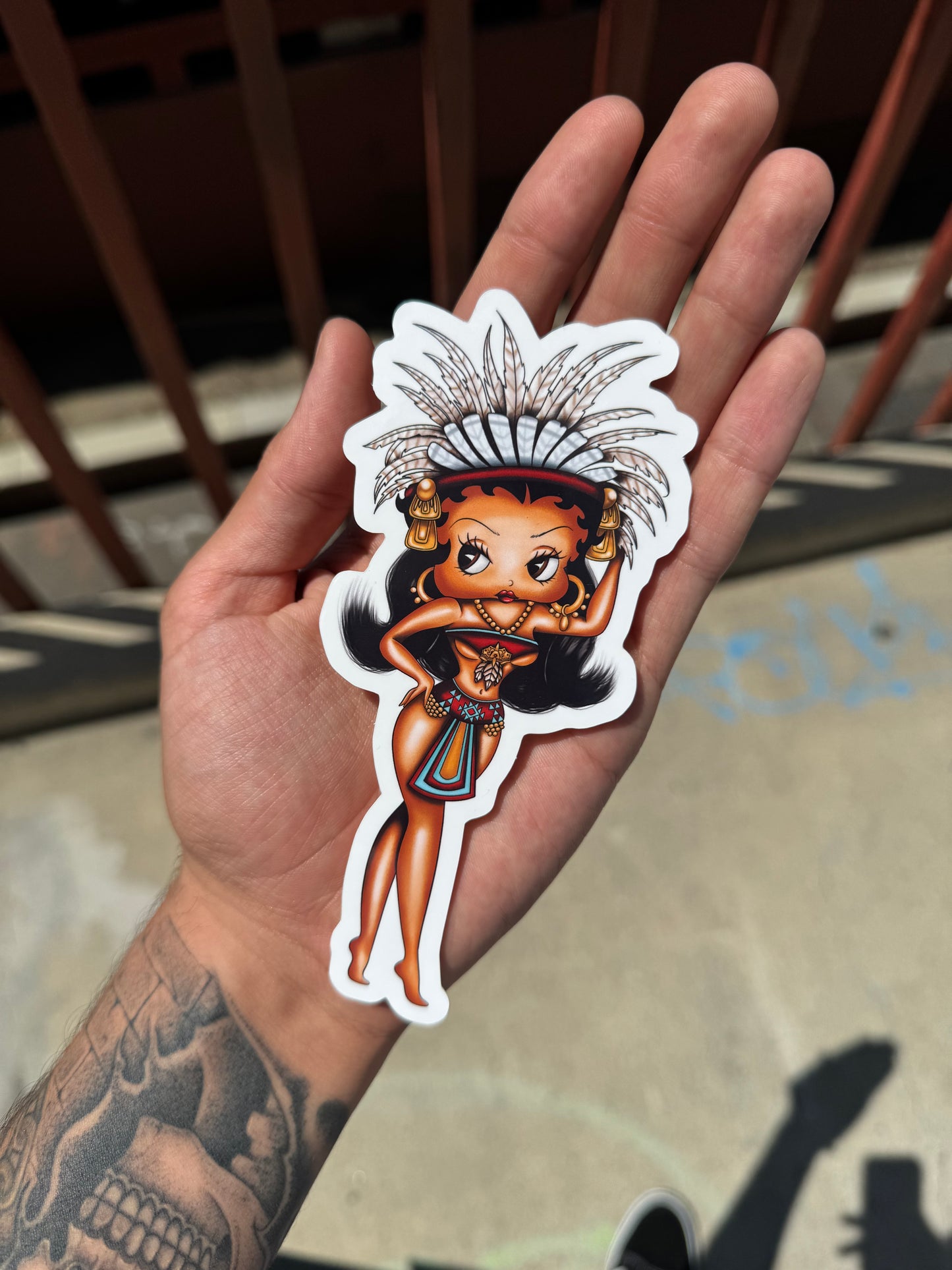 Aztec boop XL sticker