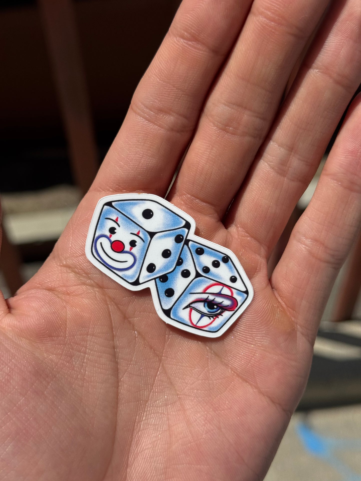 Dice sticker