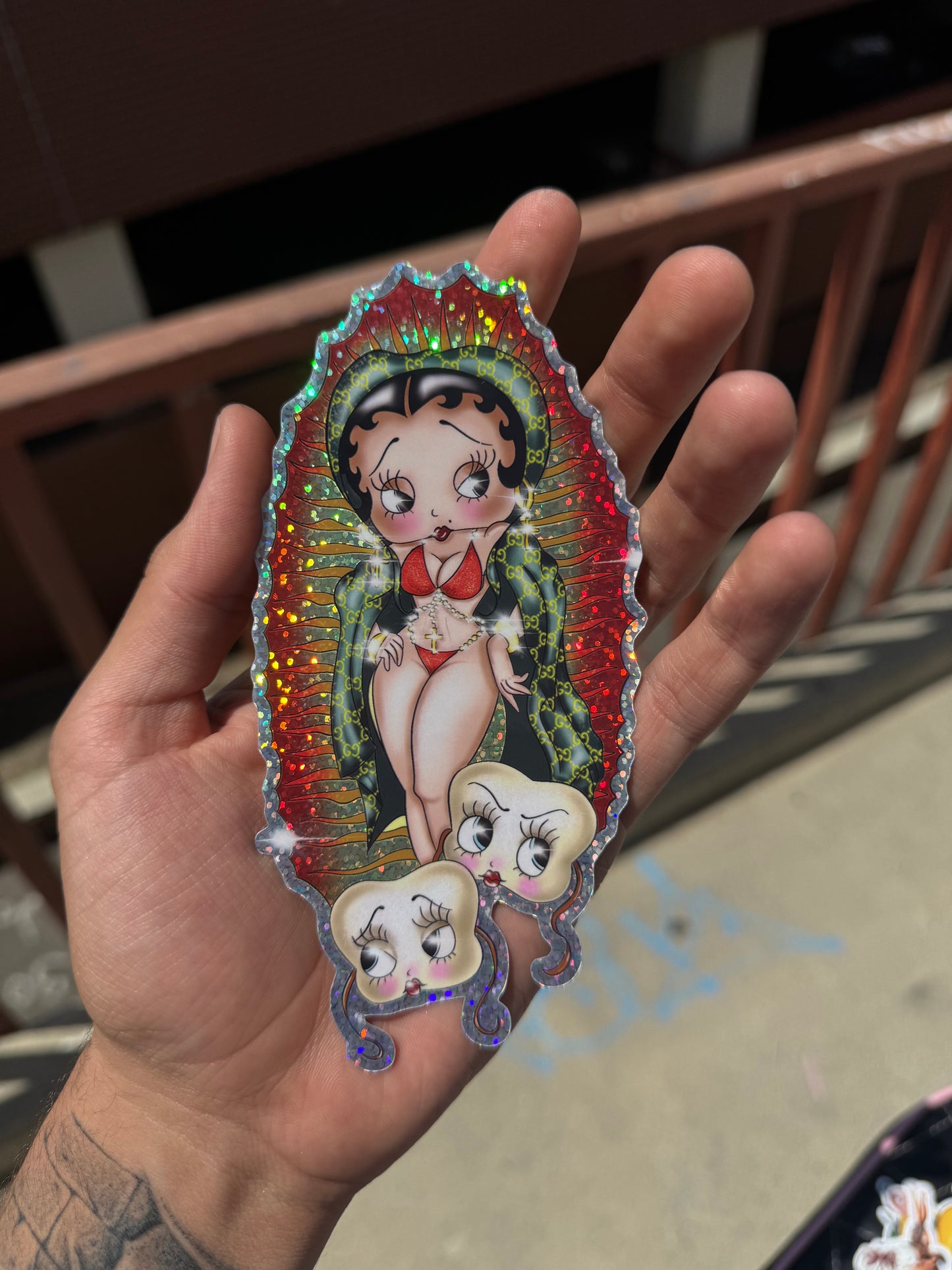 Virgin boop sticker XL