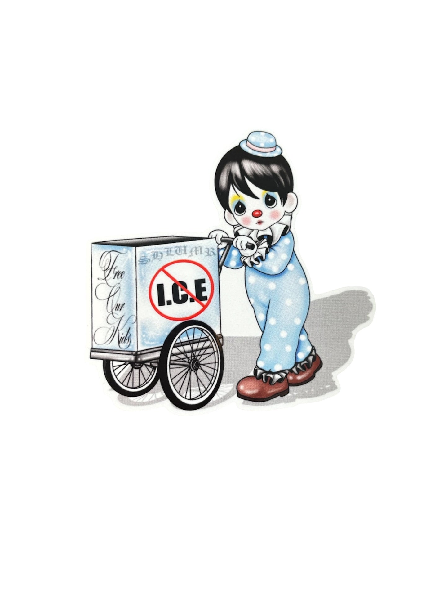 Ice clown sticker
