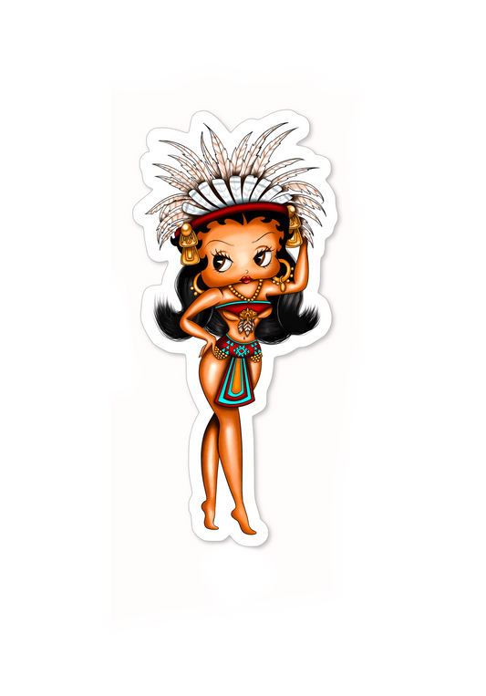 Aztec boop XL sticker