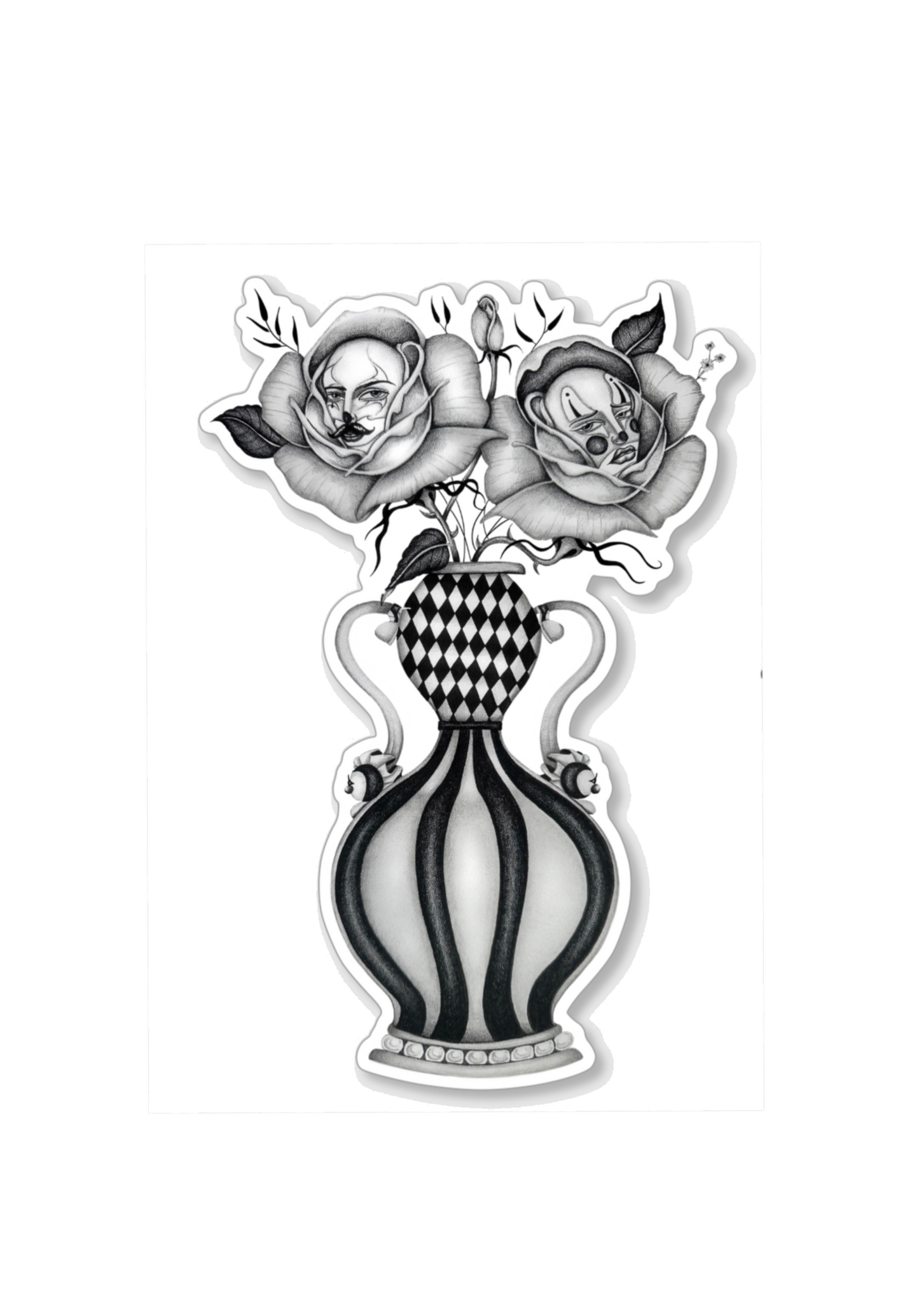 Funny roses sticker